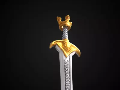 Stylized Rohan Sword - Eorls Blade - Game Ready 3D model