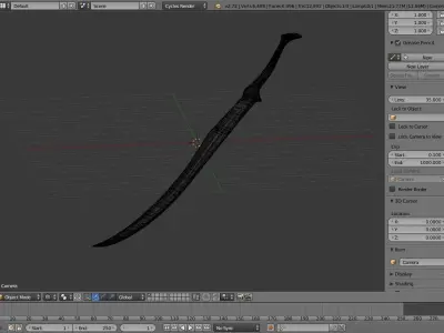 Elf Sentry Sword low-poly Low-poly 3D model