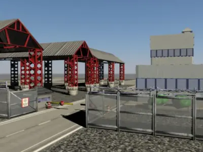 Industrial buildings pack Low-poly 3D model purchase