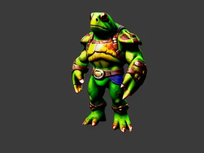 Iguana Man Low-poly 3D model purchase