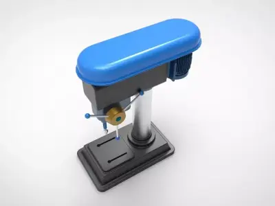 Drilling Machine Low-poly 3D model get