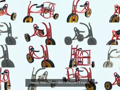 Weplay Bikes Children Bike Kid bicycle 3D Model Pack