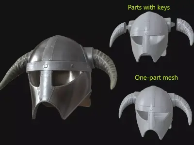 Viking helmet v4 3D print model