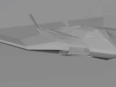 STEALTH SPACECRAFT BOMBER LOW POLY Low-poly 3D model