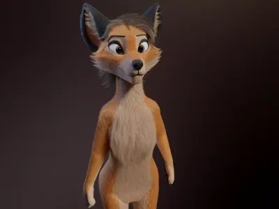 Dakota Anthro Fox Free 3D model