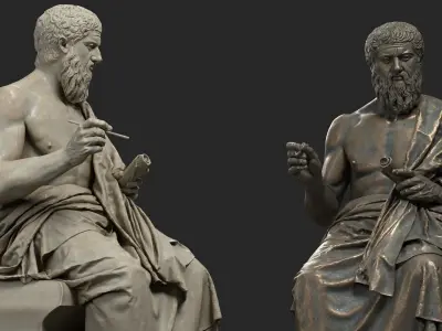 Plato Sculpture 3D model