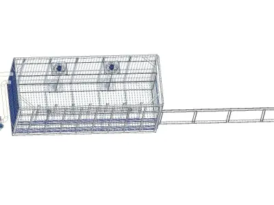 Convection drying chamber for wood 3D model