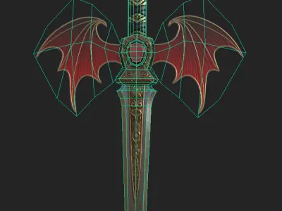Crimson Vamp Dagger Low-poly 3D model