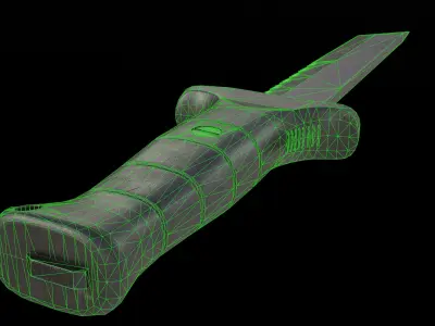 KM 2000 Knife Low-poly 3D model