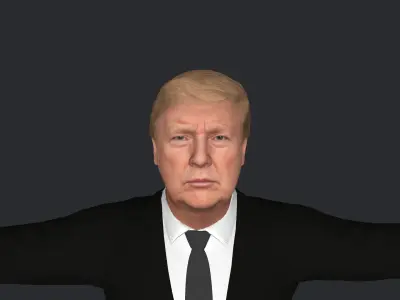 Donald Trump Hyper Realistic Full Body Fully Rigged Character 3D model