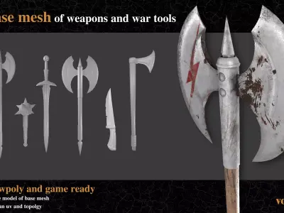 weapon of war Low-poly 3D model