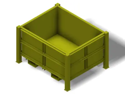 Steel transport case 3D model