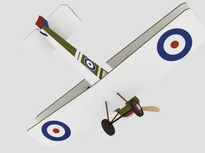 Sopwith F-1 Camel British Plane 3D model