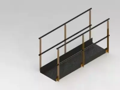 Handrail industrial model 2 Free 3D model