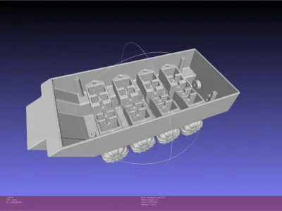 Magnet Coupling Experiment Amphibian RC Vehicle Basic Frame Free 3D print model