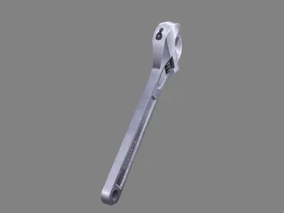 Cartoon wrench - repair tool Low-poly 3D model
