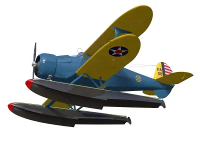 Beechcraft Model SD17S Staggerwing 3D model
