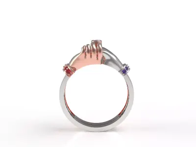 Couple Hand Ring 3D print model