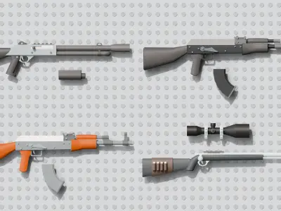 Weapons FREE Free low-poly 3D model