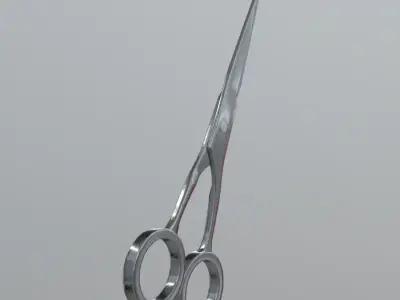 Scissors 3 pair of Low-poly 3D model