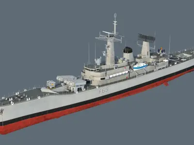 Leander class frigate 3D model