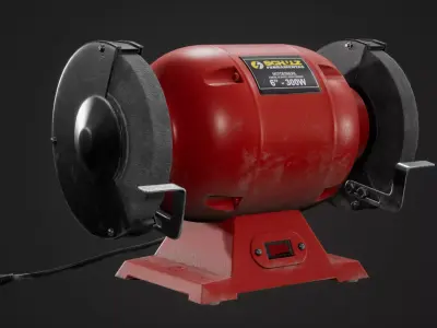 Bench grinder  Low-poly 3D model