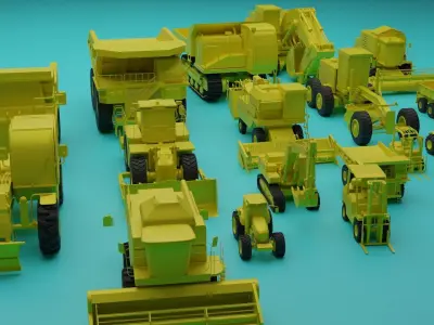 3D Pack Of Industrial Vehicles 3D model