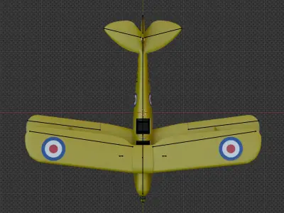 Tiger Moth Low-poly 3D model