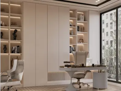 OFFICE ROOM MODERN LUXURY DESIGN  3D model