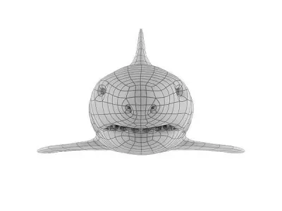 Shark Base Mesh Low-poly 3D model