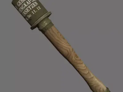 grenade WW2 Low-poly 3D model