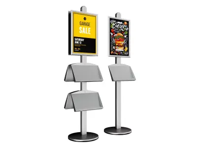 Poster Stand and Literature Holder 3D model