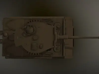 Tiger H1 Tank Low-poly 3D model purchase