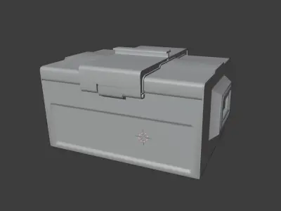 realistic ammo box Low-poly 3D model