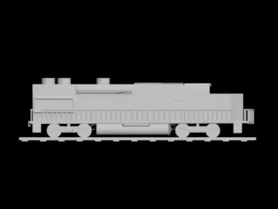 tain with track in low poly  3D model