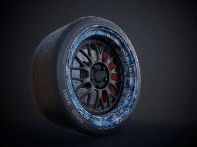 Sticker Bomb rim  Low-poly 3D model