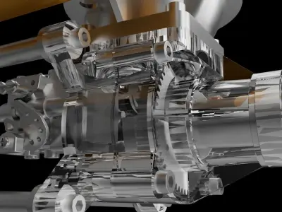Model aircraft engine  RS55 3D model