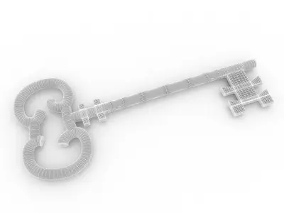 Golden Key 3D model buy