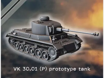 VK 3001 P medium tank - Germany Eastern Western Front Normandy I 3D print model