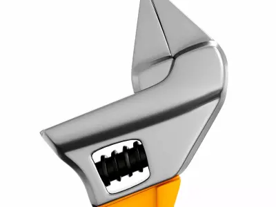 Adjustable wrench 3D model 2