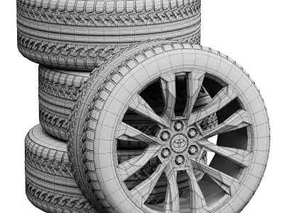 Toyota wheels 3D model