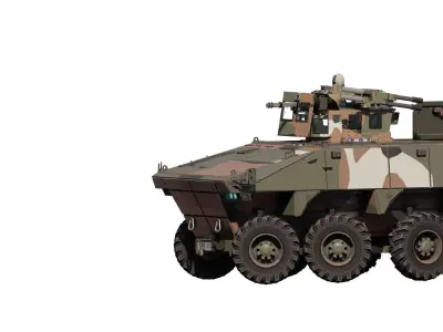 Battle support vehicle 3D model