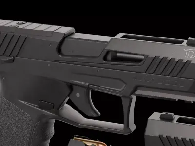 Taurus TX22 Gen 2 pistol Low-poly 3D model