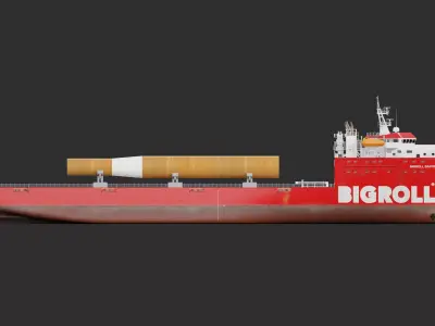 HeavyLift Vessel  Low-poly 3D model