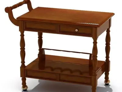 Classic Tea Cart Tray 3D model