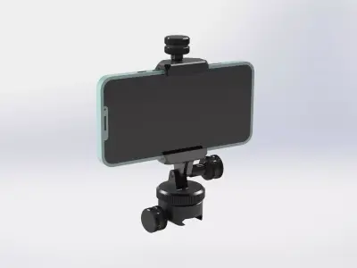ADJUSTABLE HUNTING MOBILE HOLDER 3D model