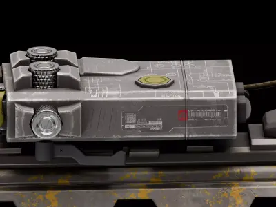 Futuristic Tactical Rifle 3D Model  Low-poly 3D model