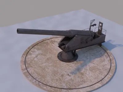 WW I Cannon 3D model