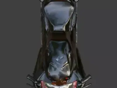 Cyberpunk Assassin Motorcycle 3D Model Low-poly 3D model