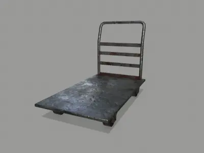 Trolley metal hand truck Low-poly 3D model
